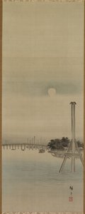 Scène nocturne sur la rivière Sumida, 1800s