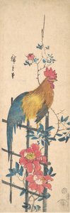 Pivoine et Coq, 1854 - Ando Hiroshige