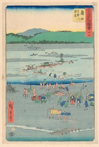 Shimada de la série 53 Stations de Tokaido - Ando Hiroshige