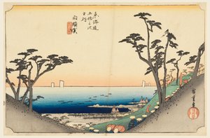 Col de Shirasuka, dans Les Cinquante-Trois Stations de la route Tokaido (Tokaido Gojusan Tsugi-no Uchi) - Ando Hiroshige