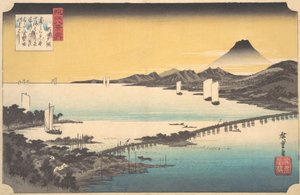 Coucher de soleil à Seta, vers 1832 - Ando Hiroshige