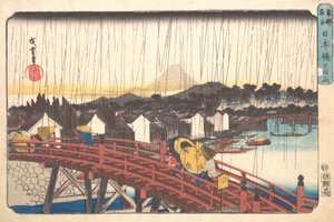 Averse de soleil à Nihonbashi, 1833-34 - Ando Hiroshige