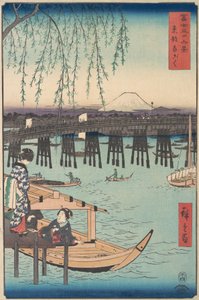 Toto, Ryogoku, de la série Trente-six vues du mont Fuji, 4e mois, année du Cheval 1858
