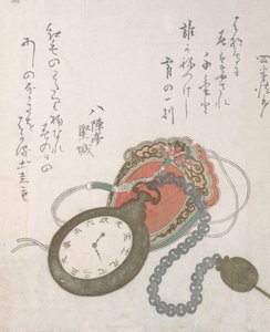 Montre de poche occidentale de la collection Pluie de printemps Harusame shu, vol. 3, datée 1823 - Ando Hiroshige