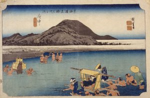 Rivière Abe à Fuchū, #20 - Ando or Utagawa Hiroshige
