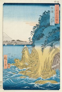 Grottes à Enoshima, province de Sagami - Ando or Utagawa Hiroshige