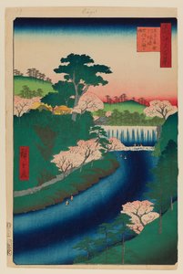 Barrage sur la rivière Otonashi à Oji - Ando or Utagawa Hiroshige