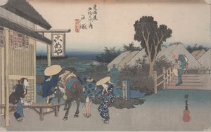 Bifurcation à Motomachi - Ando or Utagawa Hiroshige