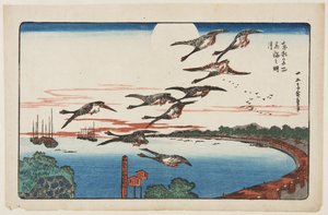 Pleine lune sur Takanawa - Ando or Utagawa Hiroshige