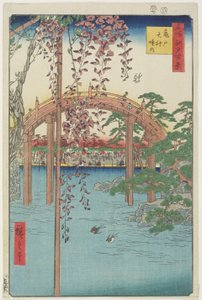 Sanctuaire Kameido Tenjin, juillet 1856 - Ando or Utagawa Hiroshige