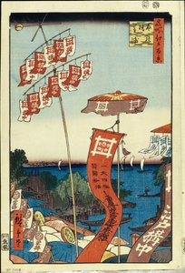 Le pont Kanasugi et Shibaura - Ando or Utagawa Hiroshige