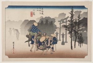 Mishima: Brume matinale - Ando or Utagawa Hiroshige