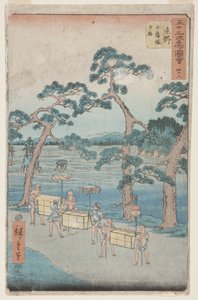 Anciennes ruines au monticule de Shiratori - Ando or Utagawa Hiroshige