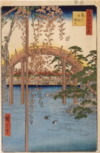 Enceintes du sanctuaire Tenjin à Kameido - Ando or Utagawa Hiroshige
