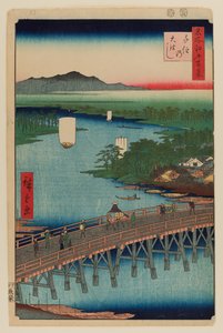 Grand pont Senju - Ando or Utagawa Hiroshige
