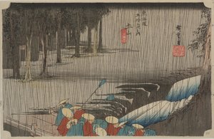 Pluie de printemps - Ando or Utagawa Hiroshige