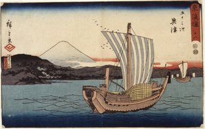 Station 18, Okitsu - Ando or Utagawa Hiroshige