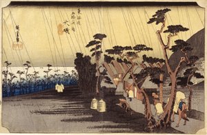 Station 9, Oiso - Ando or Utagawa Hiroshige