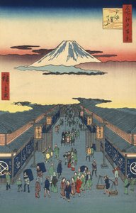 Rue Suruga-cho à Tokyo par Ando Hiroshige - Ando or Utagawa Hiroshige