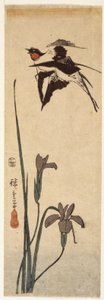 Hirondelles Et Iris - Ando or Utagawa Hiroshige
