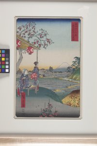 Maison de thé avec vue sur le mont Fuji à Zōshigaya