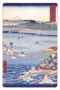 La rivière Ōi entre les provinces de Suruga et Tōtomi - Ando or Utagawa Hiroshige