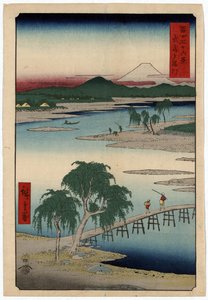 La rivière Tamagawa, dans la province de Musashi, Japon - Ando or Utagawa Hiroshige