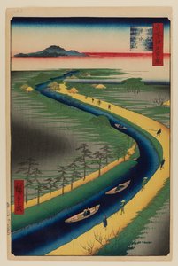 Remorqueurs le long du canal Yotsugi-dori - Ando or Utagawa Hiroshige