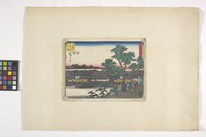 Vue de Saruwakacho depuis Matsuchiyama - Ando or Utagawa Hiroshige