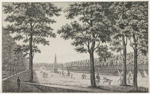 Vue du camp français sur le Malieveld à La Haye en l