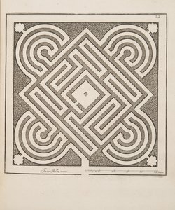 Conception de parterre, du Théâtre des Plans et Jardinages, pub.1652 (gravure)
