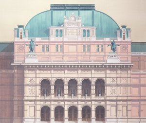 Opéra national, Vienne, Autriche (détail)
