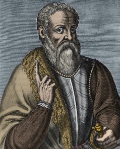 Hernando Cortez ou Cortés (1485-1547) conquistador espagnol gravure d