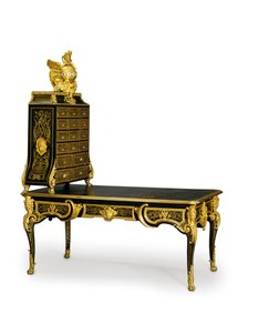 Bureau plat et cartonnier Louis XV, 1725-50 - Andre Charles Boulle