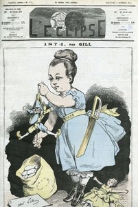 1874 : une femme manipule une marionnette. Couverture de « L