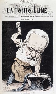 Amnistie ! : Le Vieux Briseur de Fer (Caricature de Victor Hugo) - par Gill, dans "La Petite Lune" - Andre Gill