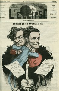 André Gill (1840-1885), caricaturiste français et F. Polo, directeur de « L
