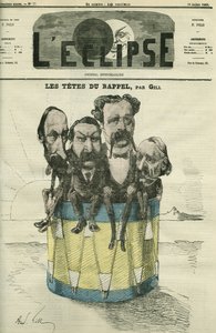 Auguste Vacquerie (1819-1895), Victor Hugo (1802-1885), Charles Hugo (1826-1871), et Paul Meurice (1818-1905), hommes de lettres français. Couverture dans « L
