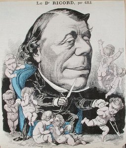 Caricature du Dr. Philippe Ricord (1800-89)