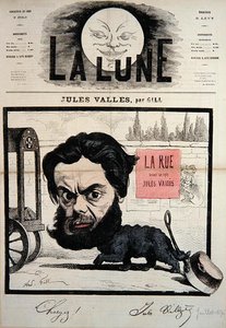 Caricature de Jules Vallès, illustration de couverture de La Lune, juillet 1867 - Andre Gill