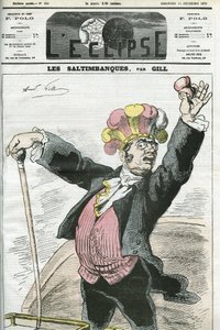 Caricature Les Saltimbanques, rip! Ne vous battez pas!, série sur les charlatans. Couverture dans L