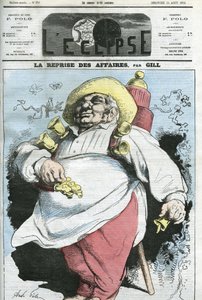 Caricature « reprise des affaires ». Couverture dans « L