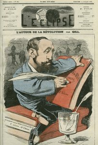 Caricature par Jules Claretie (1840-1913), romancier, dramaturge et critique français. Couverture dans « L