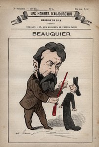 Caricature de Charles Beauquier homme politique français 1833 - 1916 de 