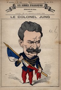 Caricature du Colonel Theodore Jung (1833-1896) de 