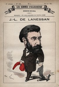 Caricature de Jean Marie Antoine de Lanessan (1843-1919) homme d
