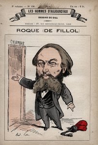 Caricature de Jean Thoxene Roque par Fillol 1824-1889 politicien anglais de 
