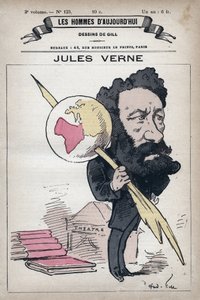 Caricature de Jules Verne (1828-1905) de 