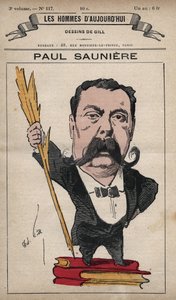 Caricature de Paul Saunière (1827-1894) de "Les Hommes d
