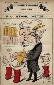 Caricature de Pierre Jules Hetzel de 